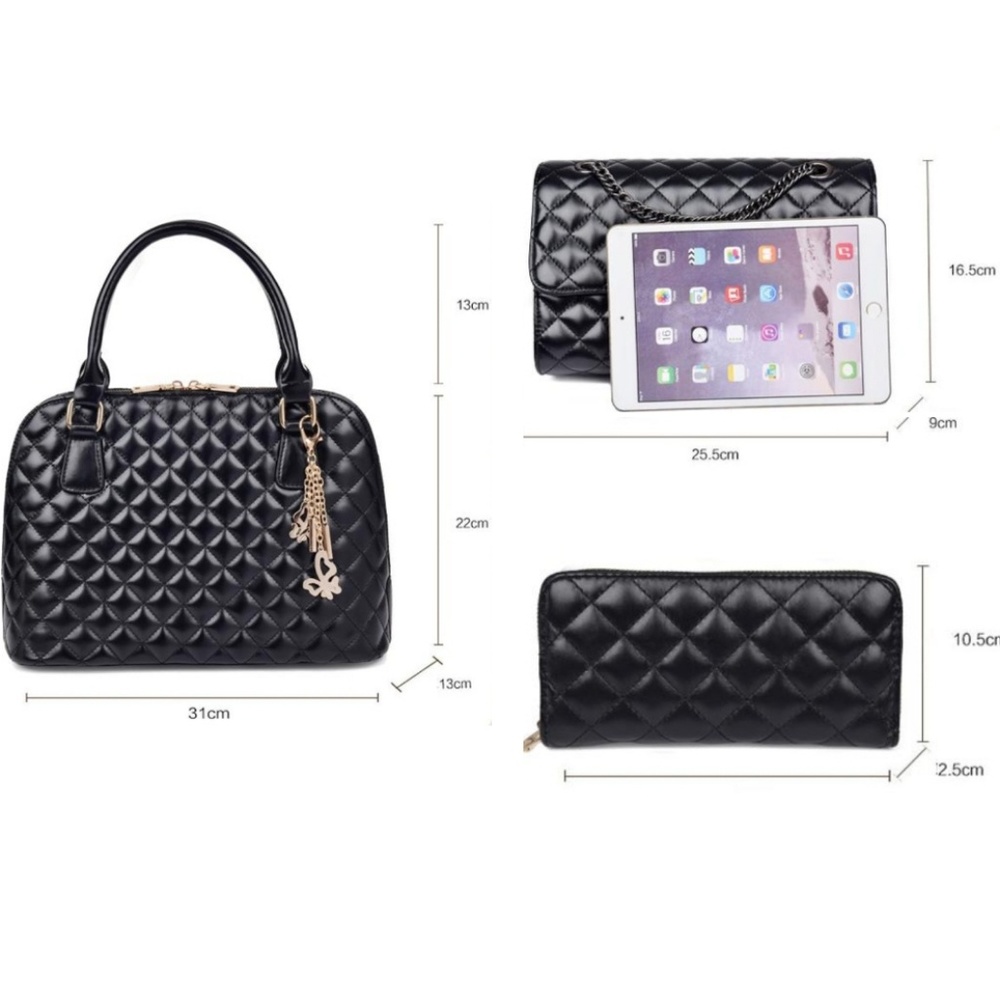⭐LAST ONE⭐ 3PC QUILTED Bag Set - Picture 4 of 7